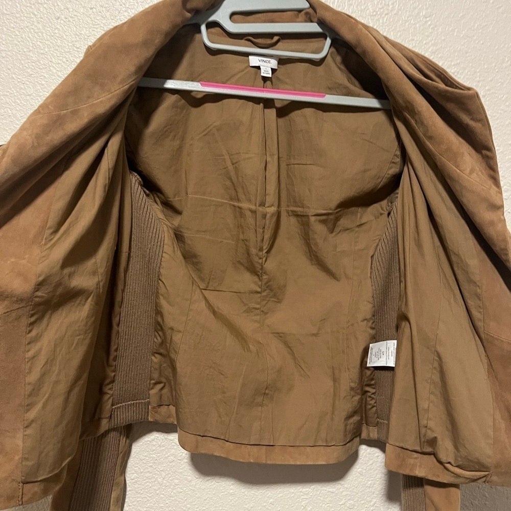 Vince Tan/Rust Suede Jacket Size S - Picture 9 of 9